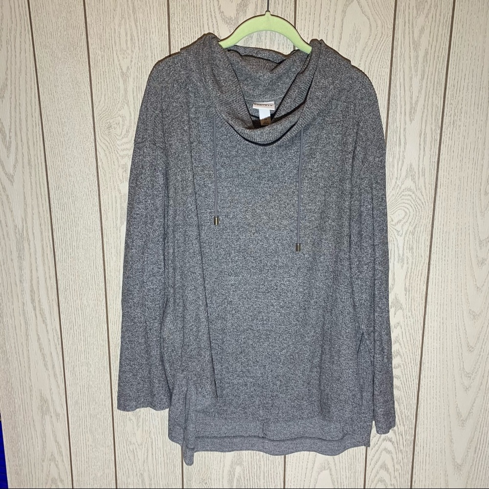 Ava & Viv Gray Cowlneck Sweater 2X